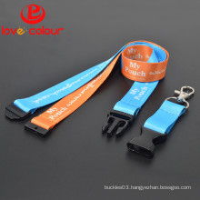 Polyester custom printing your logo cmyk sublimation lanyard strap